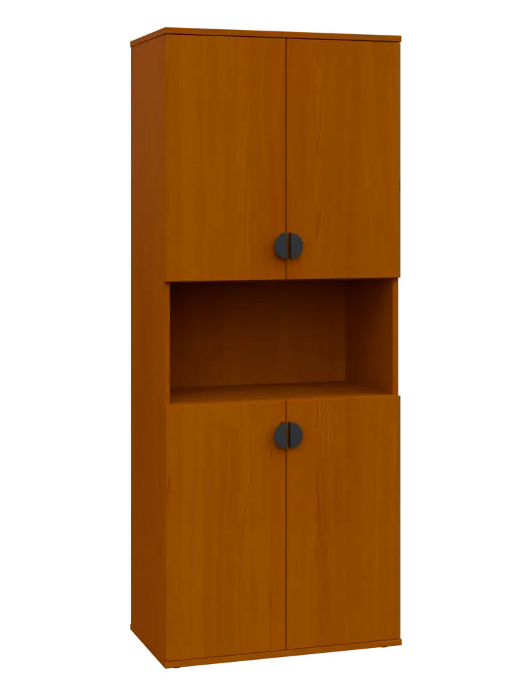 TN 5 - 74DN kancelářská skříň, 4-dveřová/nika, 1822x720x400, třešeň šumavská